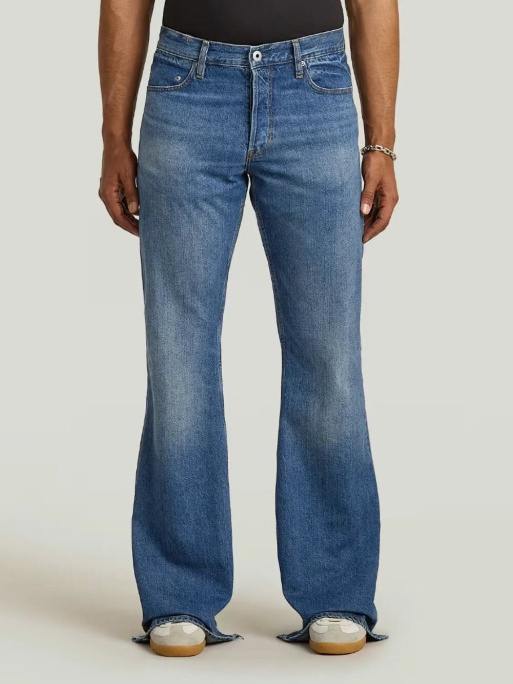 G-STAR RAW Triple A Ripped Flare Jeans  | OTANTK Denim | Antique Faded Niagara
